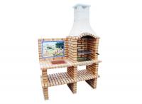Ref. 201 - 150 cm x 75 cm x 220 cm, LxAxA | Parrilla 60 cm x 40 cm, LxA